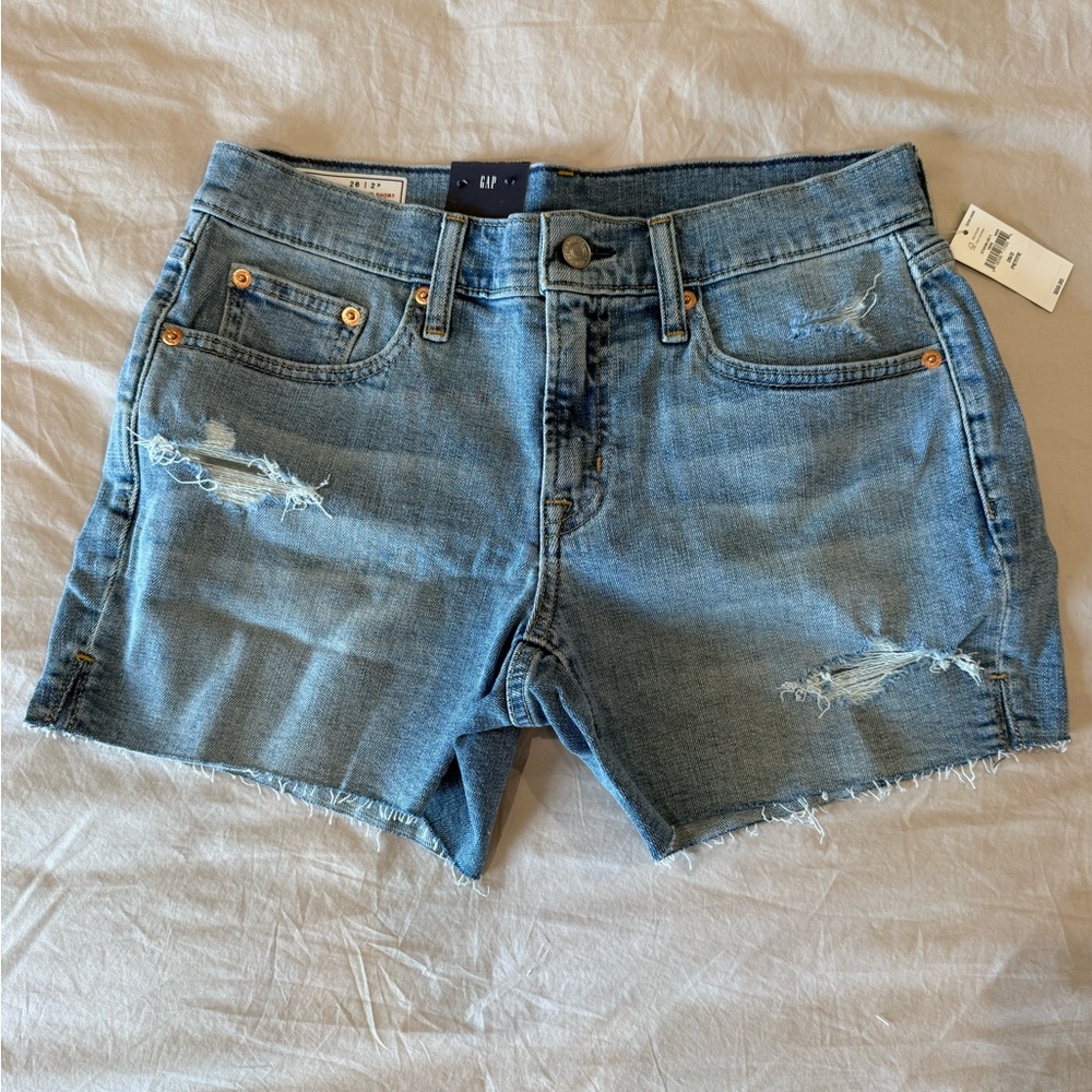 GAP Blue Distressed Jean Shorts Size26/2 P
